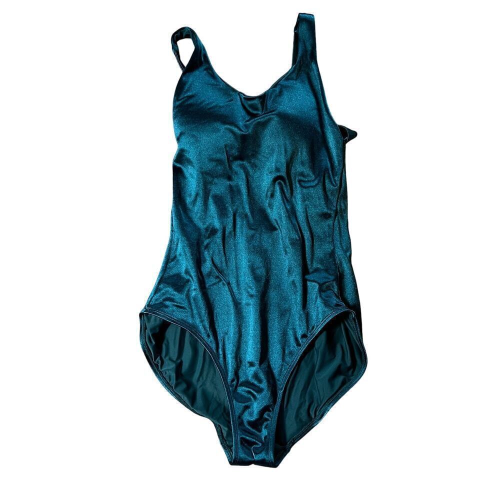 Calia Scoop Neck One Piece Teal Bathing Suit.  Size 4